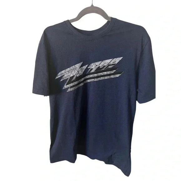 Official Merch | ZZ Top Navy Band Tee | Size M - Picture 1 of 7
